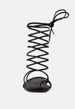 AMATHA Black Essential Toe Ring Summer Leather Flats 11 AMATHA Black Essential Toe Ring Summer Leather Flats -Velvettes Shoes Shop RCSH3119 BLACK 5