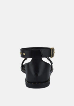 ROSEMARY Buckle Straps Black Flat Sandals -Velvettes Shoes Shop ROSEMARYBuckleStrapsBlackFlatSandals RCSH4094 BLACK 1