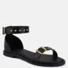ROSEMARY Buckle Straps Black Flat Sandals -Velvettes Shoes Shop ROSEMARYBuckleStrapsBlackFlatSandals RCSH4094 BLACK 6 cf706cb9 5495 4b9a 8ad1 6041fbb170ba