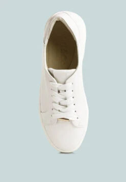 SCHICK Lace Up Leather Sneakers In White -Velvettes Shoes Shop SCHICKLaceUpLeatherSneakersInWhiteWhiteRCSH4203White White 1 7