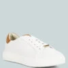 SCHICK Lace Up Leather Sneakers In Tan -Velvettes Shoes Shop SCHICKLaceUpLeatherSneakersinWhiteTanRCSH4203White Tan 2