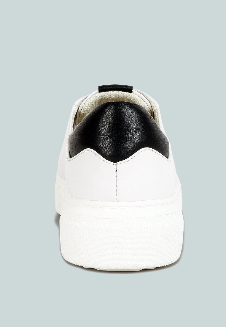 SCHICK Lace Up Leather Sneakers In Black 7 SCHICK Lace Up Leather Sneakers In Black - Image 5