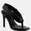 SINGLES Black Stiletto Heel Thong Sandals -Velvettes Shoes Shop SINGLESBlackHighHeeledThongSandals RCSH3037 black 6