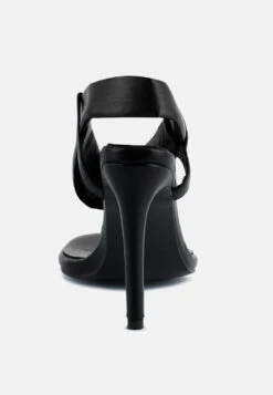 SINGLES Black Stiletto Heel Thong Sandals -Velvettes Shoes Shop SINGLESBlackHighHeeledThongSandals RCSH3037 black 9