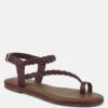 STALLONE Burgundy Braided Flat Sandals 2 STALLONE Burgundy Braided Flat Sandals -Velvettes Shoes Shop STALLONERedBraidedFlatSandals RCSH4096 RED 2 e99f55cc 7166 4aaf aec2 7a5e9f1ddbb7