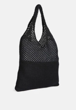 SOMERSET Knitted Woollen Tote Bag -Velvettes Shoes Shop SomersetKnittedWoollenToteBag BG5378 Black 2