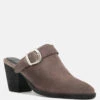 TARRAH Grey Stacked Heel Mules With Adjustable Buckle 1 TARRAH Grey Stacked Heel Mules With Adjustable Buckle -Velvettes Shoes Shop TARRAHGreyStackedHeelMuleswithAdjustableBuckle RCSH1863 Grey 3 4a956719 0298 402c b78f 2d755a1bd793