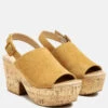 VENDELA Leather Slingback Platform Sandal In Tan -Velvettes Shoes Shop VENDELALeatherSlingbackPlatformSandalinTan RCSH2473 Tan 2