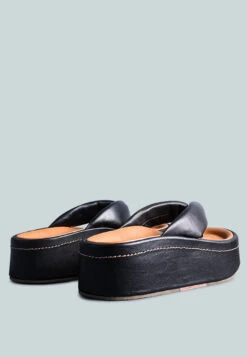 WELCH Black Thong Platform Sandals -Velvettes Shoes Shop WELCHBlackThongPlatformSandals RCSH2395 Black 4 db5e77fc 193f 4f12 bab8 b08e5bad35c5