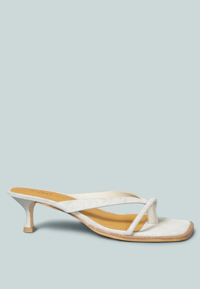 WINSLET Heeled Thong Sandal In Beige 4 WINSLET Heeled Thong Sandal In Beige - Image 2