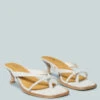 WINSLET Heeled Thong Sandal In Beige