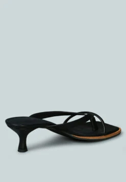 WINSLET Heeled Thong Sandal In Black -Velvettes Shoes Shop WINSLETHeeledThongSandalinBlack RCSH2380Black 5