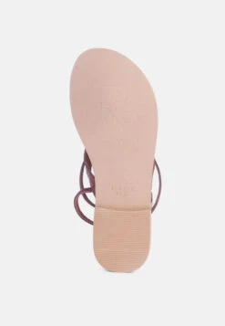 WRAP-UP Tie Around Tan Flat Sandals -Velvettes Shoes Shop WRAPUPTiearoundTanFlatSandals RCSH2861 Tan 8