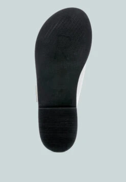 KELLY White Flat Sandal With Buckle Straps -Velvettes Shoes Shop WhiteLeatherFlatSandalwithBuckleStraps RCSH1854 14