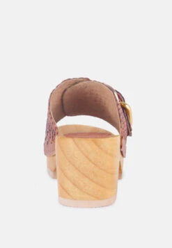 YORUBA Braided Tan Leather Buckled Slide Clogs -Velvettes Shoes Shop YORUBABraidedTanLeatherBuckledSlideClogs RCSH2862 Tan 6