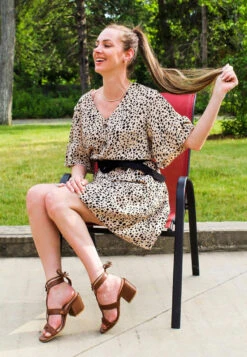 ZENA Brown Croc Texture Leather Sandal -Velvettes Shoes Shop ZENA RCSH2102 BROWN