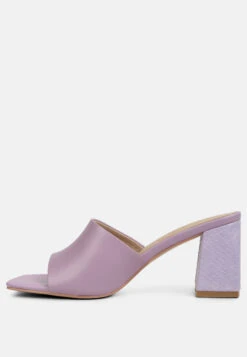 Audriana Lilac Textured Block Heel Sandals -Velvettes Shoes Shop audrianatexturedblockheelsandals RCSH4170 lilac 2