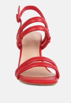 Avianna Red Slim Block Heel Sandal -Velvettes Shoes Shop aviannaslimblockheelsandal RCSH4189 Red 1