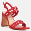 Avianna Red Slim Block Heel Sandal