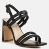 Avianna Black Slim Block Heel Sandal