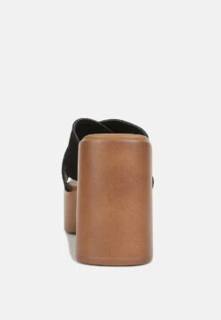 MATRIX Criss Cross Strap Block Heel Sandals In Black -Velvettes Shoes Shop crisscrossstrapblockheelsandals RCSH4208 black 4