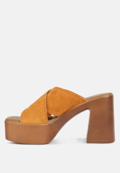 MATRIX Criss Cross Strap Block Heel Sandals In Light Tan -Velvettes Shoes Shop crisscrossstrapblockheelsandals RCSH4208 lighttan 8