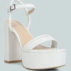 Cruella White Block Heel Platform Sandals 1 Cruella White Block Heel Platform Sandals -Velvettes Shoes Shop cruellablockheelplatformsandals RCSH4215White 1 8