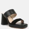Eddlia Slip On Platform Sandals In Black