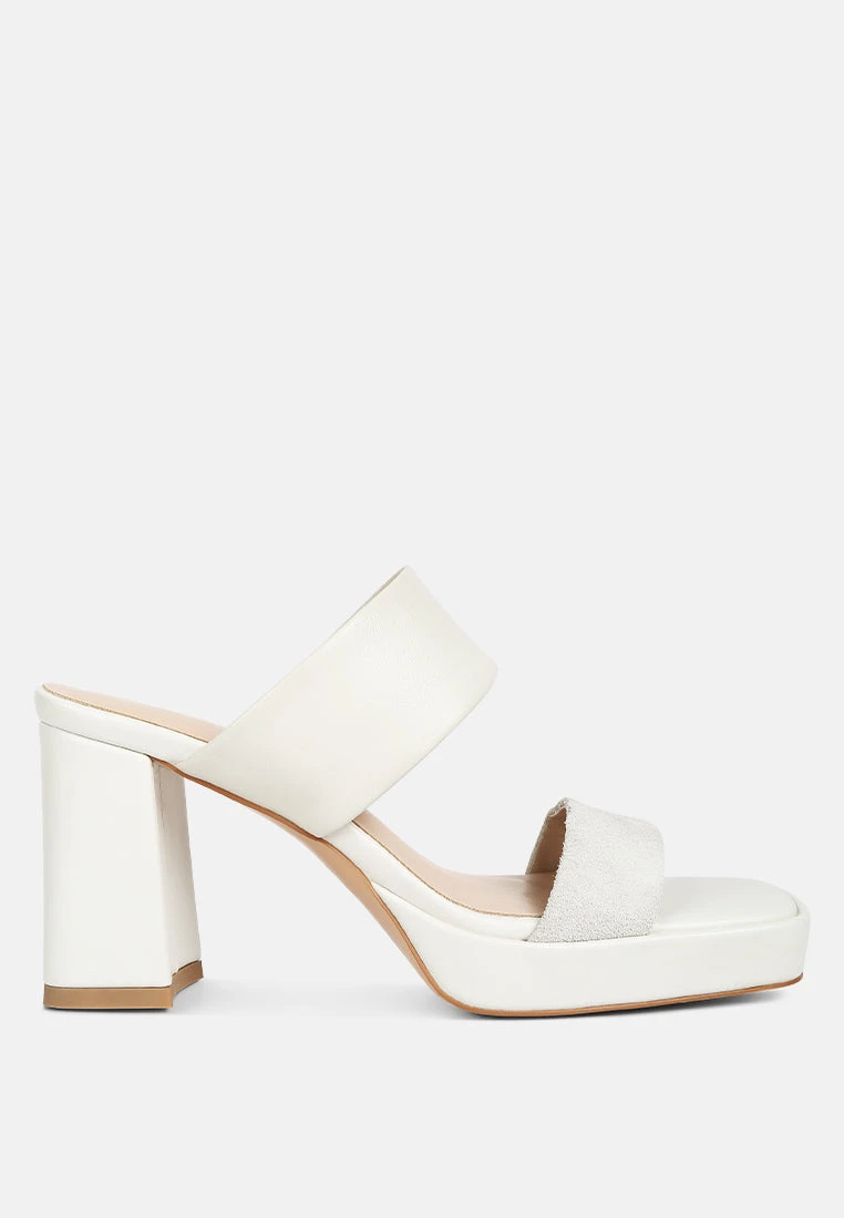 Eddlia Slip On Platform Sandals In Off White 4 Eddlia Slip On Platform Sandals In Off White - Image 2