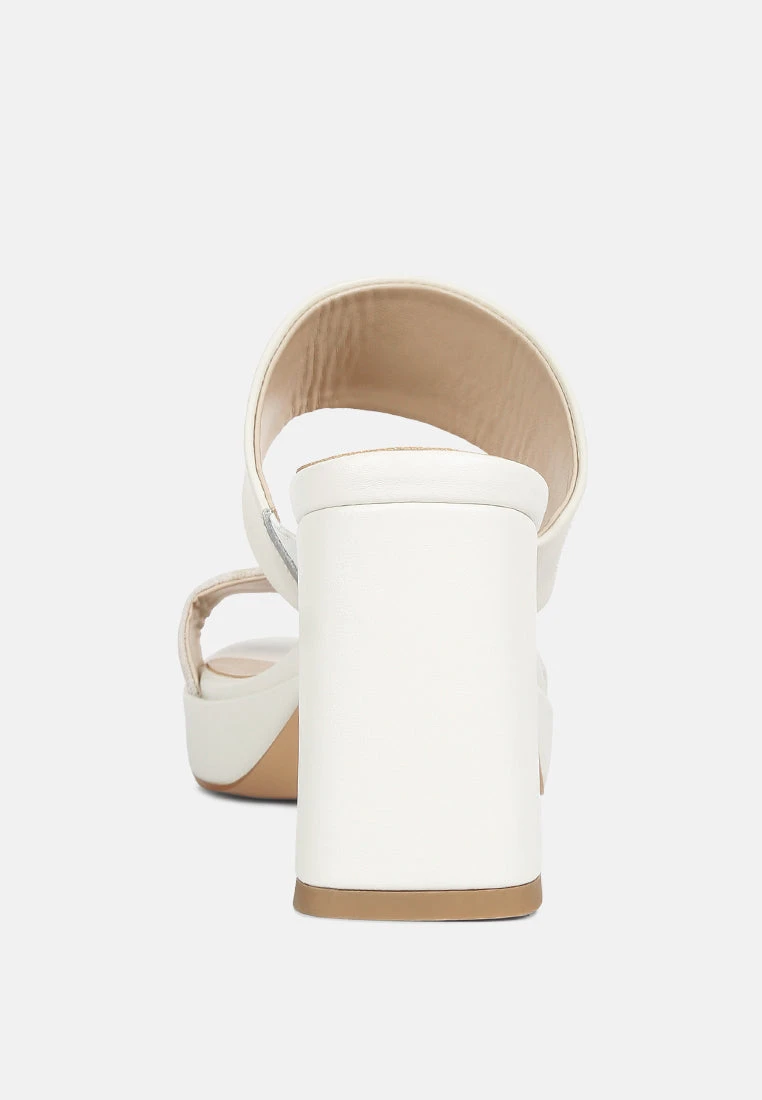 Eddlia Slip On Platform Sandals In Off White 7 Eddlia Slip On Platform Sandals In Off White - Image 5