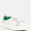 ENDLER Color Block Leather Sneakers In Green -Velvettes Shoes Shop endlercolorblockleathersneakers RCSH4205 green 2