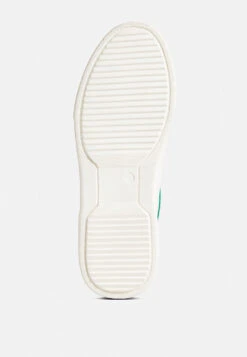 ENDLER Color Block Leather Sneakers In Green -Velvettes Shoes Shop endlercolorblockleathersneakers RCSH4205 green 4