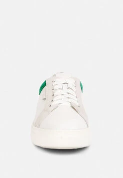 ENDLER Color Block Leather Sneakers In Green -Velvettes Shoes Shop endlercolorblockleathersneakers RCSH4205 green 8