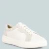 ENDLER Color Block Leather Sneakers In White -Velvettes Shoes Shop endlercolorblockleathersneakers RCSH4205 off white 3