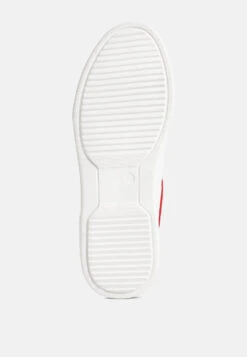 ENDLER Color Block Leather Sneakers In Red -Velvettes Shoes Shop endlercolorblockleathersneakers RCSH4205 red 10