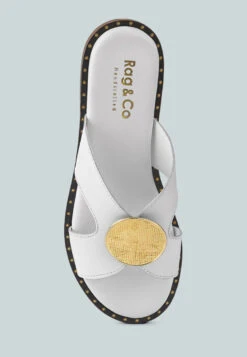 EUDORA Embellished White Slip-ons -Velvettes Shoes Shop eudorabuckleembllishedslipons RCSH4092 white 7