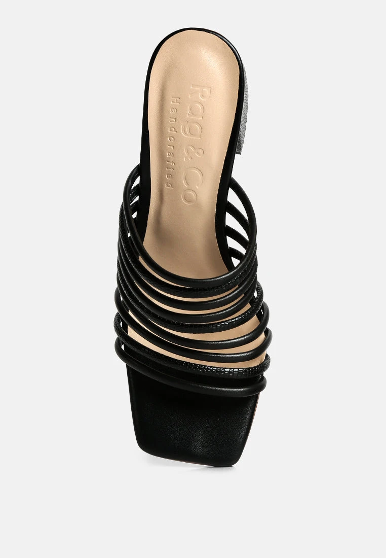 Fairleigh Black Strappy Slip On Sandals 8 Fairleigh Black Strappy Slip On Sandals - Image 6