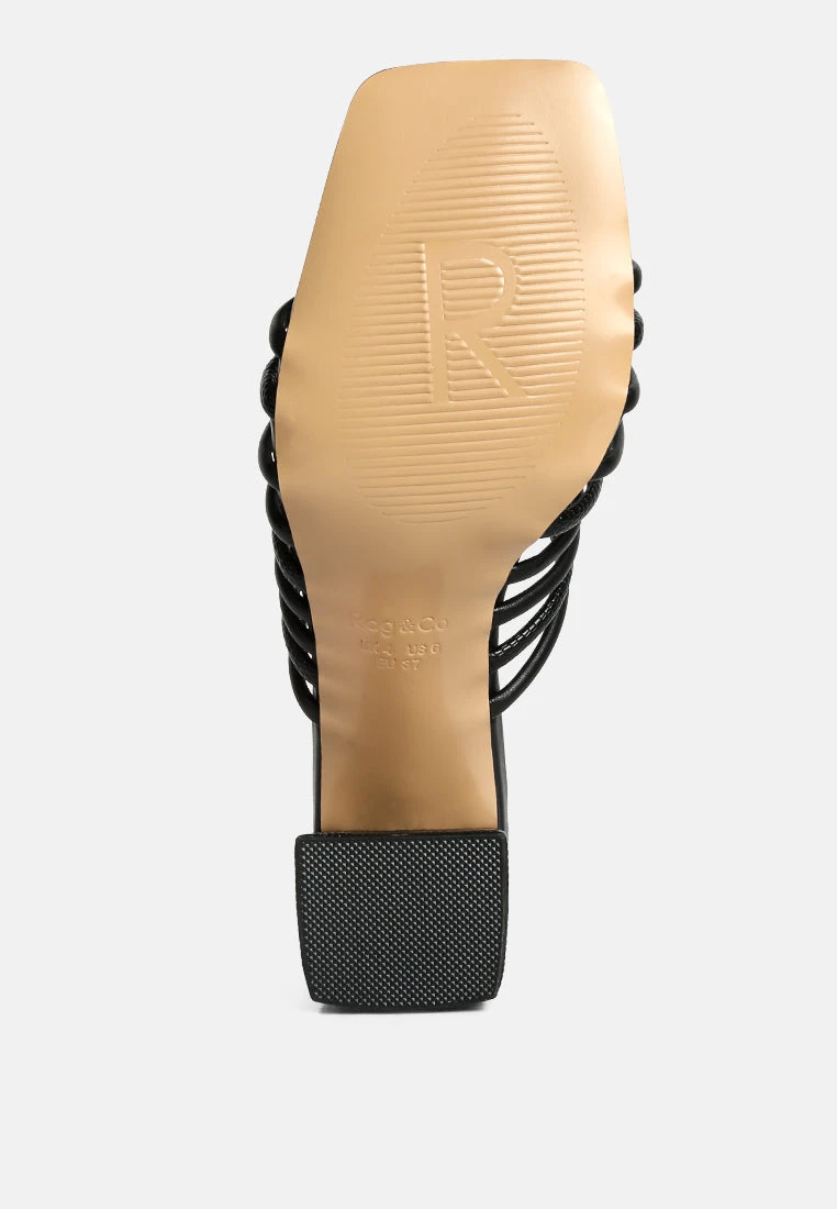 Fairleigh Black Strappy Slip On Sandals 9 Fairleigh Black Strappy Slip On Sandals - Image 7