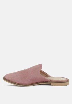 LIA Dusty Pink Handcrafted Suede Mules -Velvettes Shoes Shop liahandcraftedcanvasmules RCSH1872 DustyPink 5