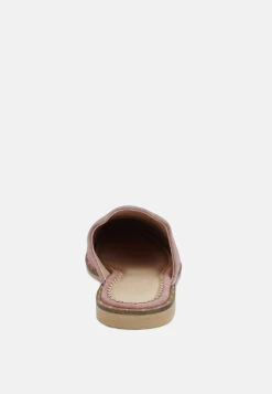 LIA Dusty Pink Handcrafted Suede Mules -Velvettes Shoes Shop liahandcraftedcanvasmules RCSH1872 DustyPink 9