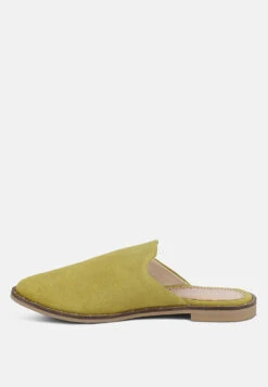 LIA Mustard Handcrafted Suede Mules -Velvettes Shoes Shop liahandcraftedcanvasmules RCSH1872 mustard 8