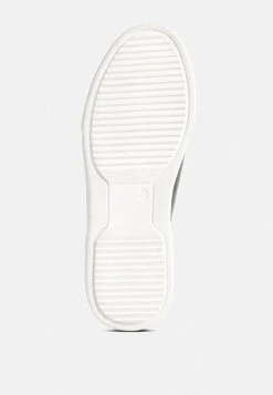 MAGULL Solid Lace Up Leather Sneakers In Black -Velvettes Shoes Shop magullsolidlaceupleathersneakers RCSH4206 black 9