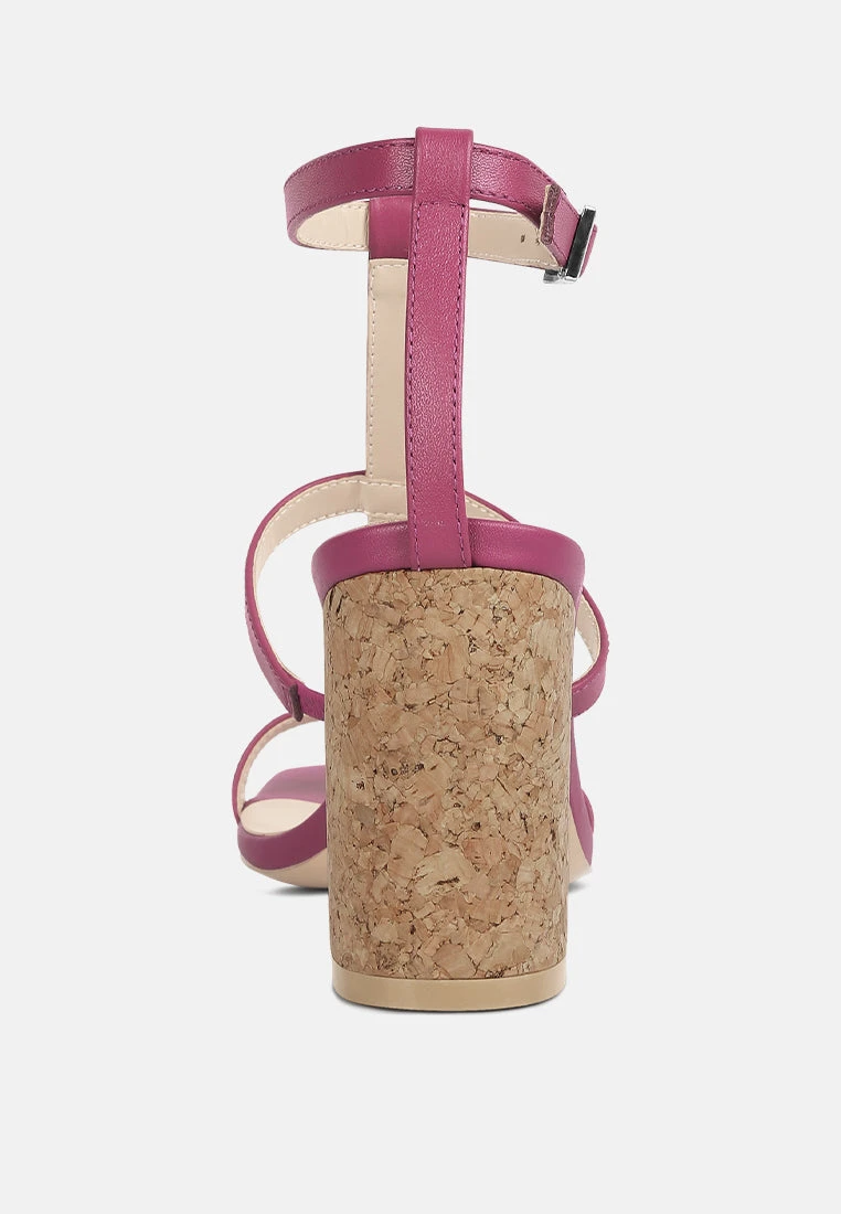 MIRABELLA Open Square Toe Block Heel Sandals In Fuchsia 7 MIRABELLA Open Square Toe Block Heel Sandals In Fuchsia - Image 5