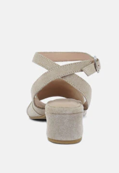 SIGRID Fine Suede Block Heeled Sandal In Nude -Velvettes Shoes Shop sigridfinesuedeblockheeledsandal RCSH2718 nude 3