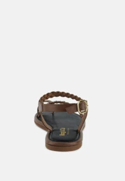 STALLONE Tan Braided Flat Sandals 13 STALLONE Tan Braided Flat Sandals -Velvettes Shoes Shop stallonebraidedflatsandals RCSH4096 tan 3