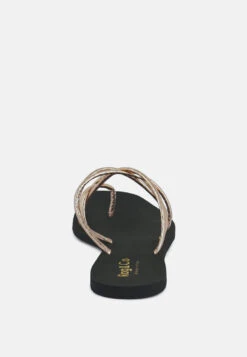 SWEETIN Rose Gold Strappy Flat Slip On Sandals 13 SWEETIN Rose Gold Strappy Flat Slip On Sandals -Velvettes Shoes Shop sweetinblackstrappyflatsliponsandals RCSH4080 rosegold 3