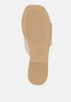 TATAMI Latte Leather Classic Slide Flats -Velvettes Shoes Shop tatamileatherclassicslideflats RCSH2953 latte 10