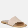 TATAMI Latte Leather Classic Slide Flats -Velvettes Shoes Shop tatamileatherclassicslideflats RCSH2953 latte 2