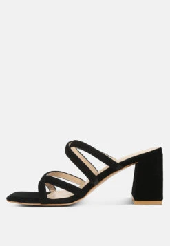 Valentina Strappy Casual Block Heel Sandals In Black -Velvettes Shoes Shop valentinastrappycasualblockheelsandalsinBlack RCSH4188 Black 1